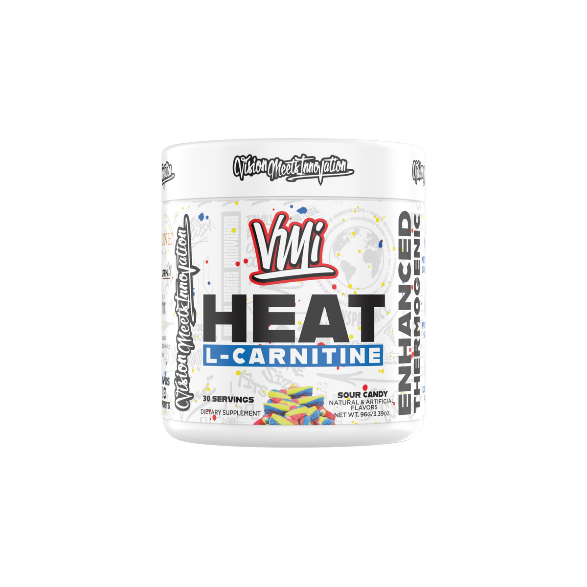 VMI Sports - Heat L-Carnitine Powder | 30 Servings | Cherry Lime