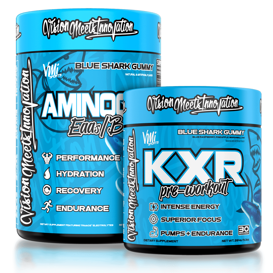 VMI Sports Blue Shark Gummy KXR Pre-workout / Blue Shark Aminogex Blue Shark Stack