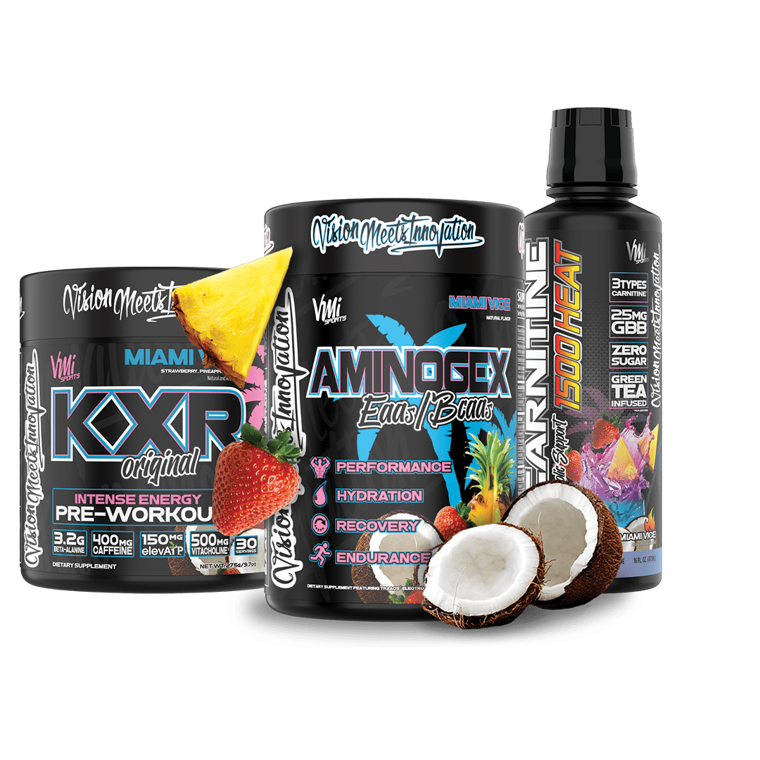 VMI Sports Miami Vice KXR Pre-workout / Miami Vice Aminogex / 1500 Miami Vice Miami Vice Stack