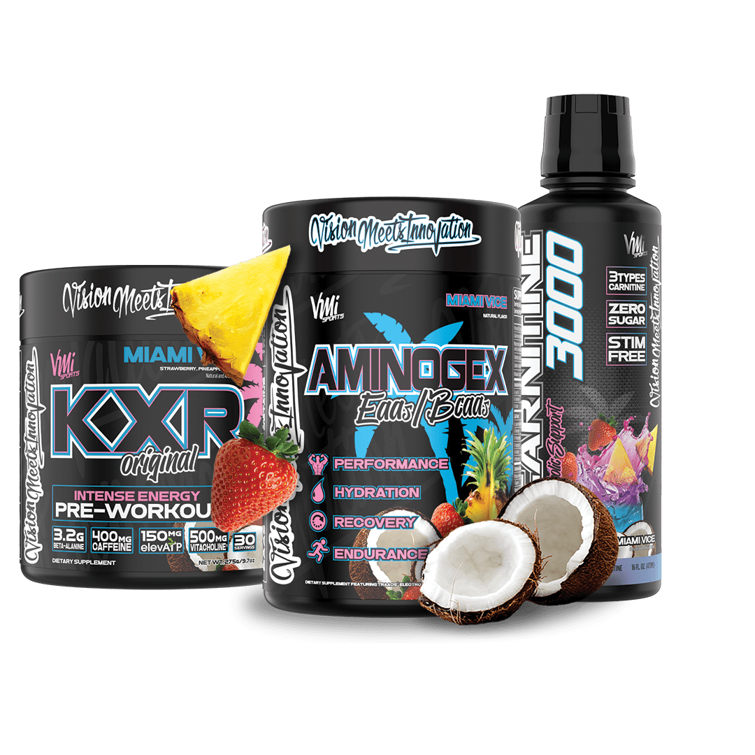 VMI Sports Miami Vice KXR Pre-workout / Miami Vice Aminogex / 3000 Miami Vice Miami Vice Stack