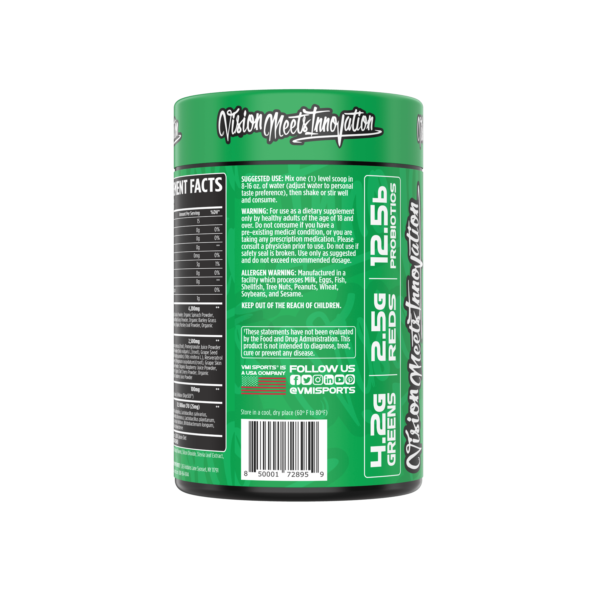 www.vmisports.com All Natural Greens + Reds Superfoods