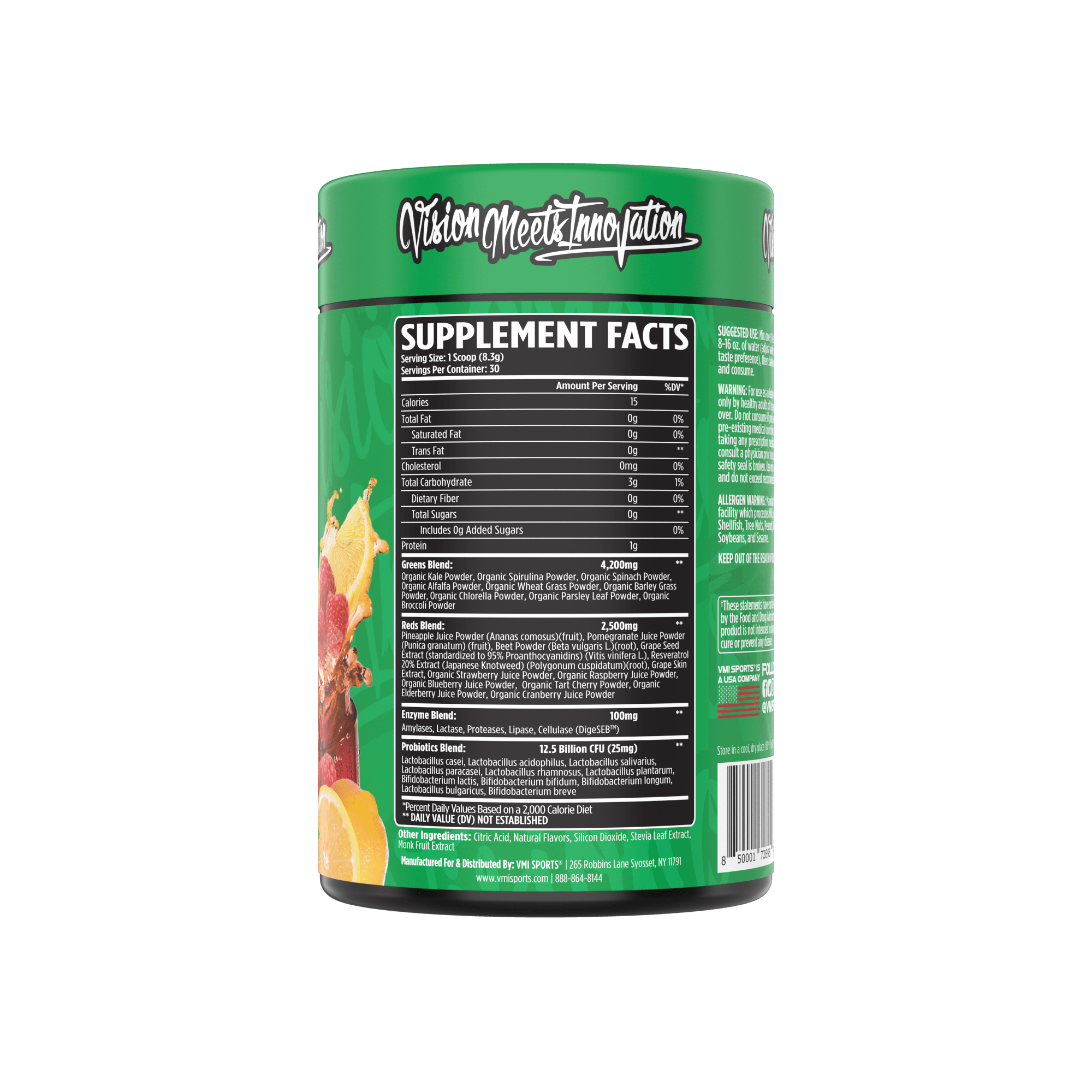 www.vmisports.com All Natural Greens + Reds Superfoods