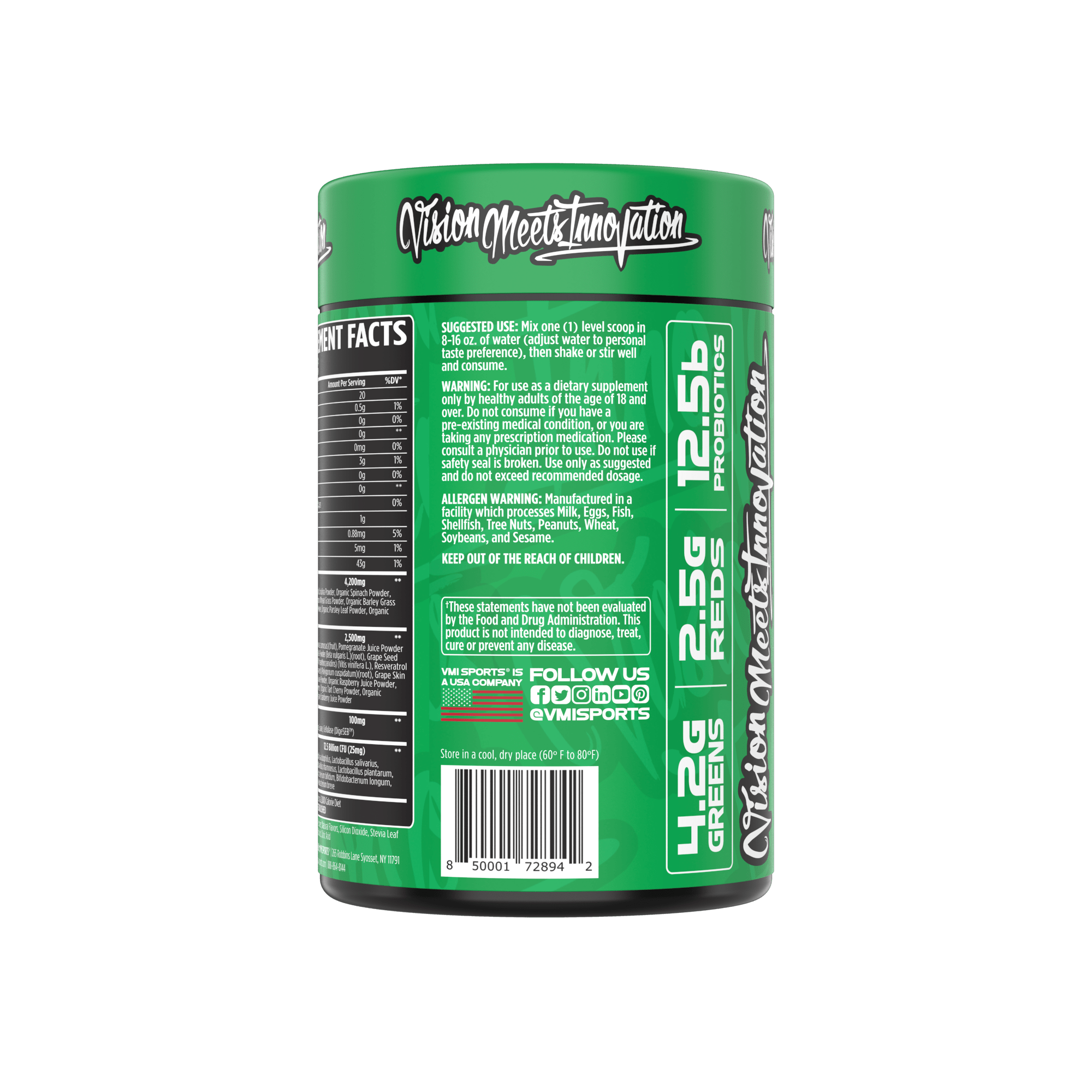 www.vmisports.com All Natural Greens + Reds Superfoods
