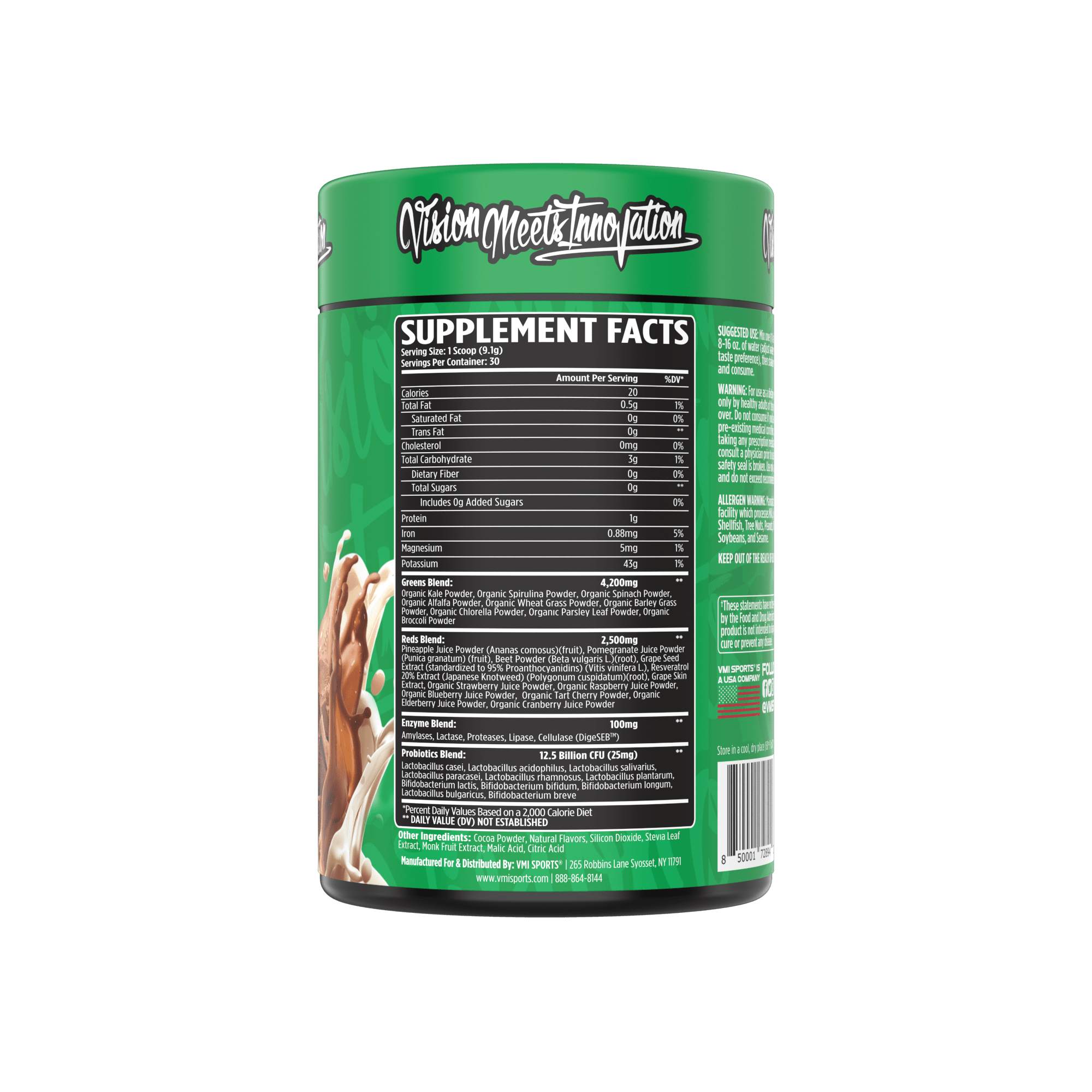 www.vmisports.com All Natural Greens + Reds Superfoods