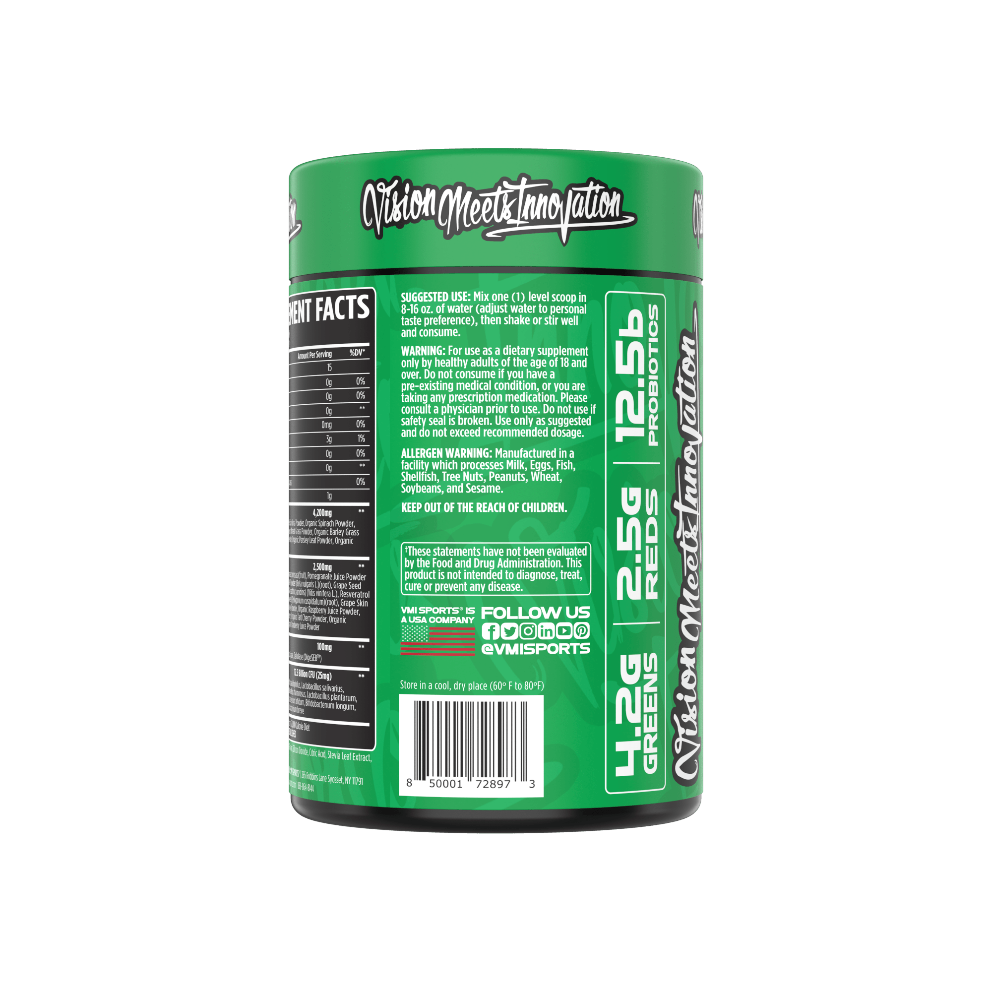www.vmisports.com All Natural Greens + Reds Superfoods