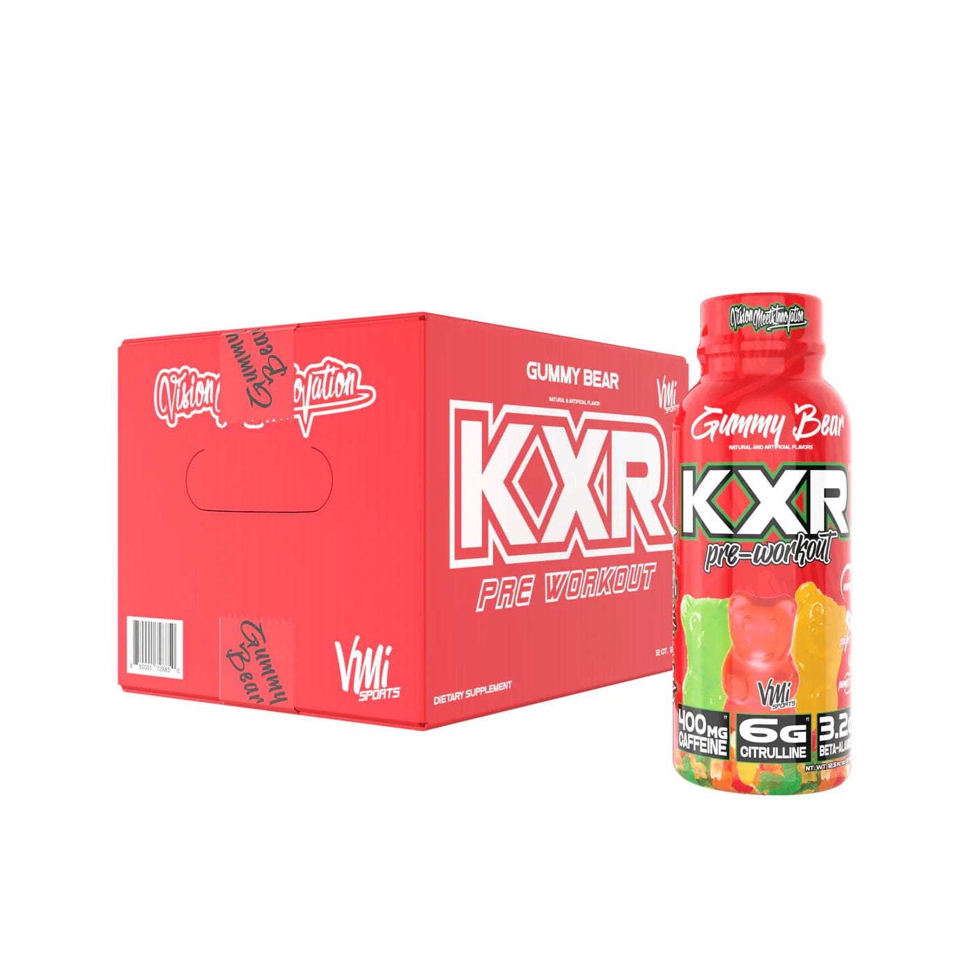 www.vmisports.com Pre workout Gummy Bear / Ready To Drink 12-Pack KXR® Pre Workout