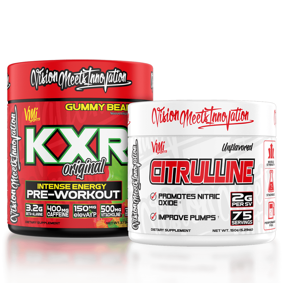 www.vmisports.com Pre workout K-XR® Gummy Bear / Citrulline - 75 Servings KXR® Pre & Pump Stack