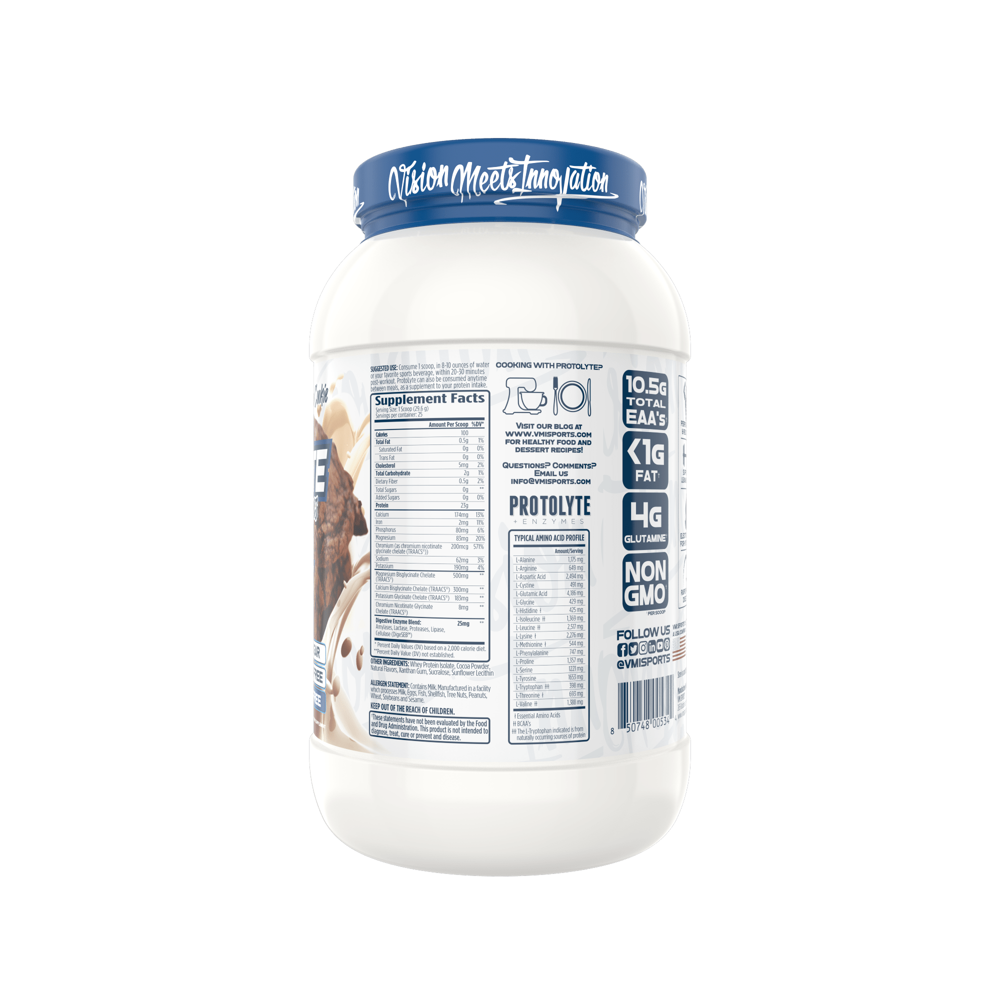 www.vmisports.com Protein ProtoLyte® 100% Whey Isolate Protein 1.6lb