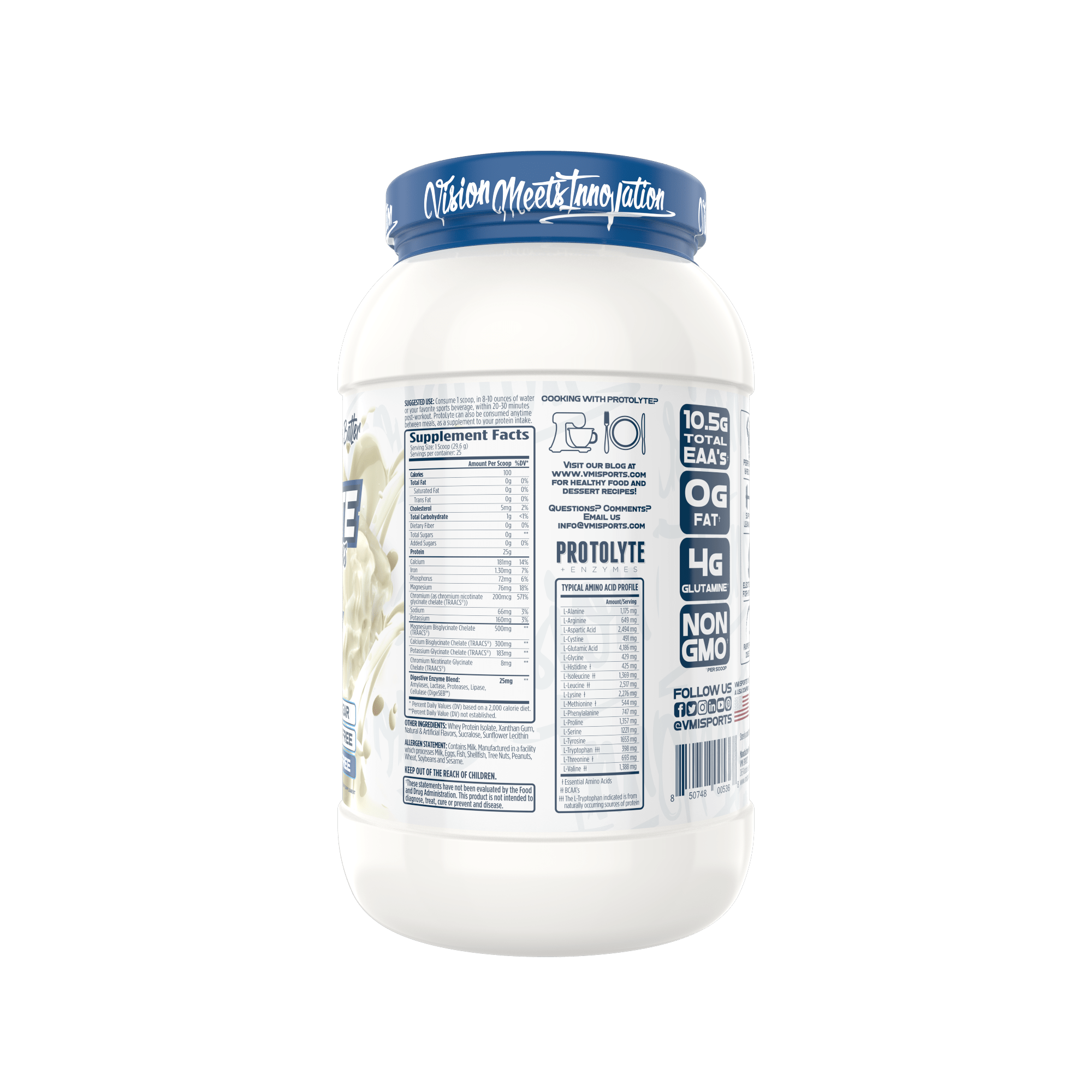 www.vmisports.com Protein ProtoLyte® 100% Whey Isolate Protein 1.6lb