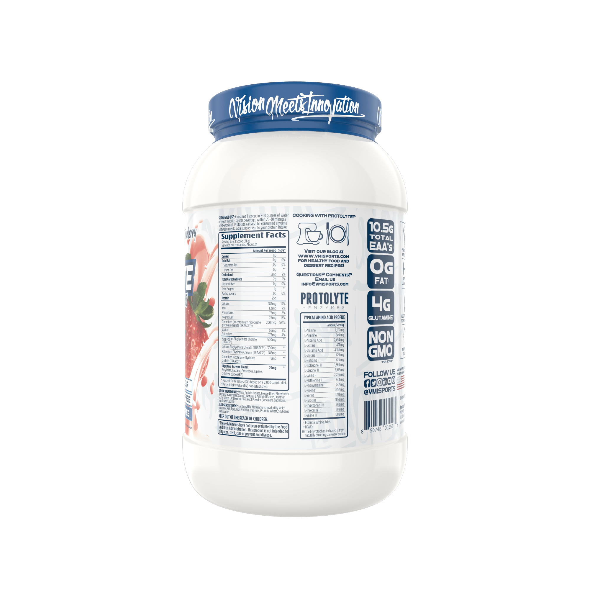 www.vmisports.com Protein ProtoLyte® 100% Whey Isolate Protein 1.6lb