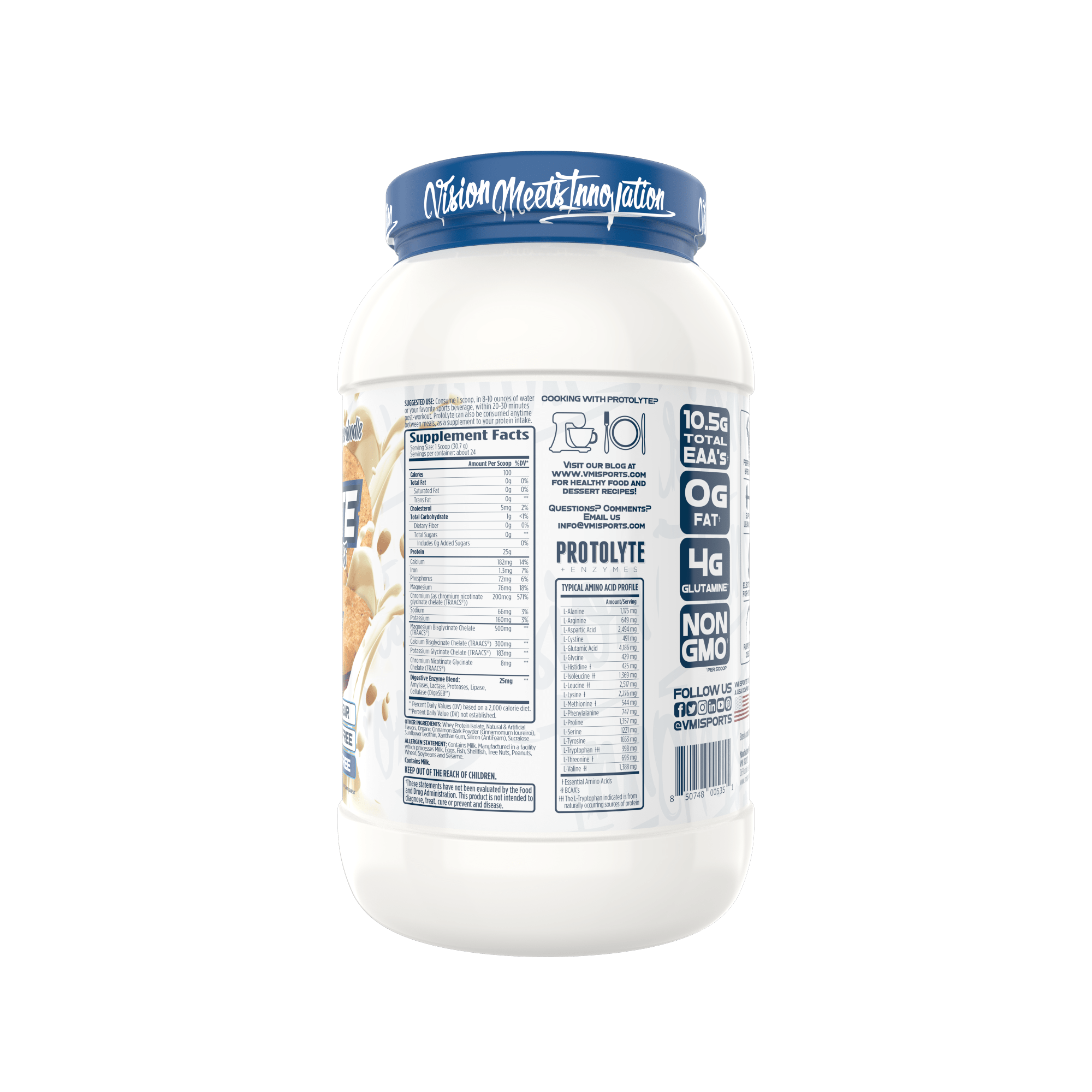 www.vmisports.com Protein ProtoLyte® 100% Whey Isolate Protein 1.6lb