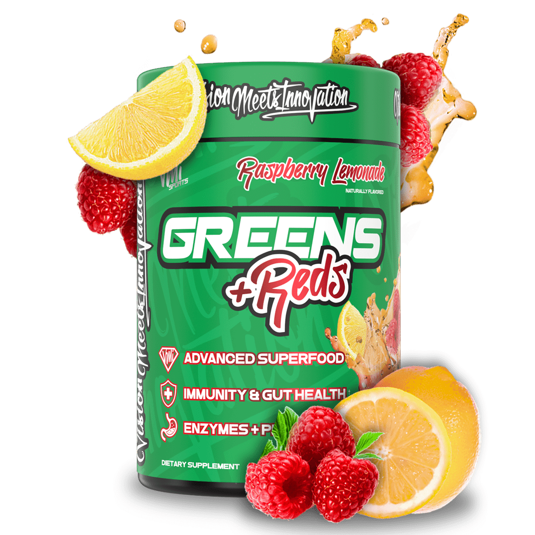 www.vmisports.com Raspberry Lemonade All Natural Greens + Reds Superfoods