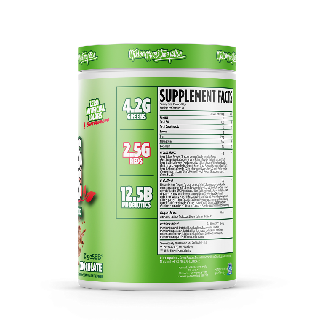 Greens + Reds Superfood Powder | Immune & Gut Health | 30 Servings ...