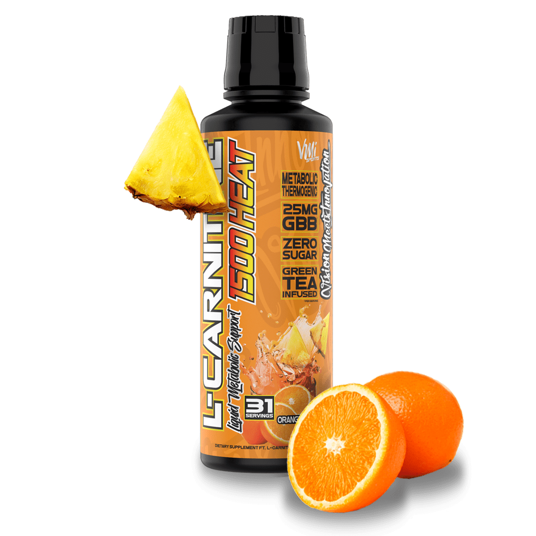 VMI Sports Diet & Energy Orange Pineapple HEAT L-Carnitine Liquid 1500 HEAT 16.02oz