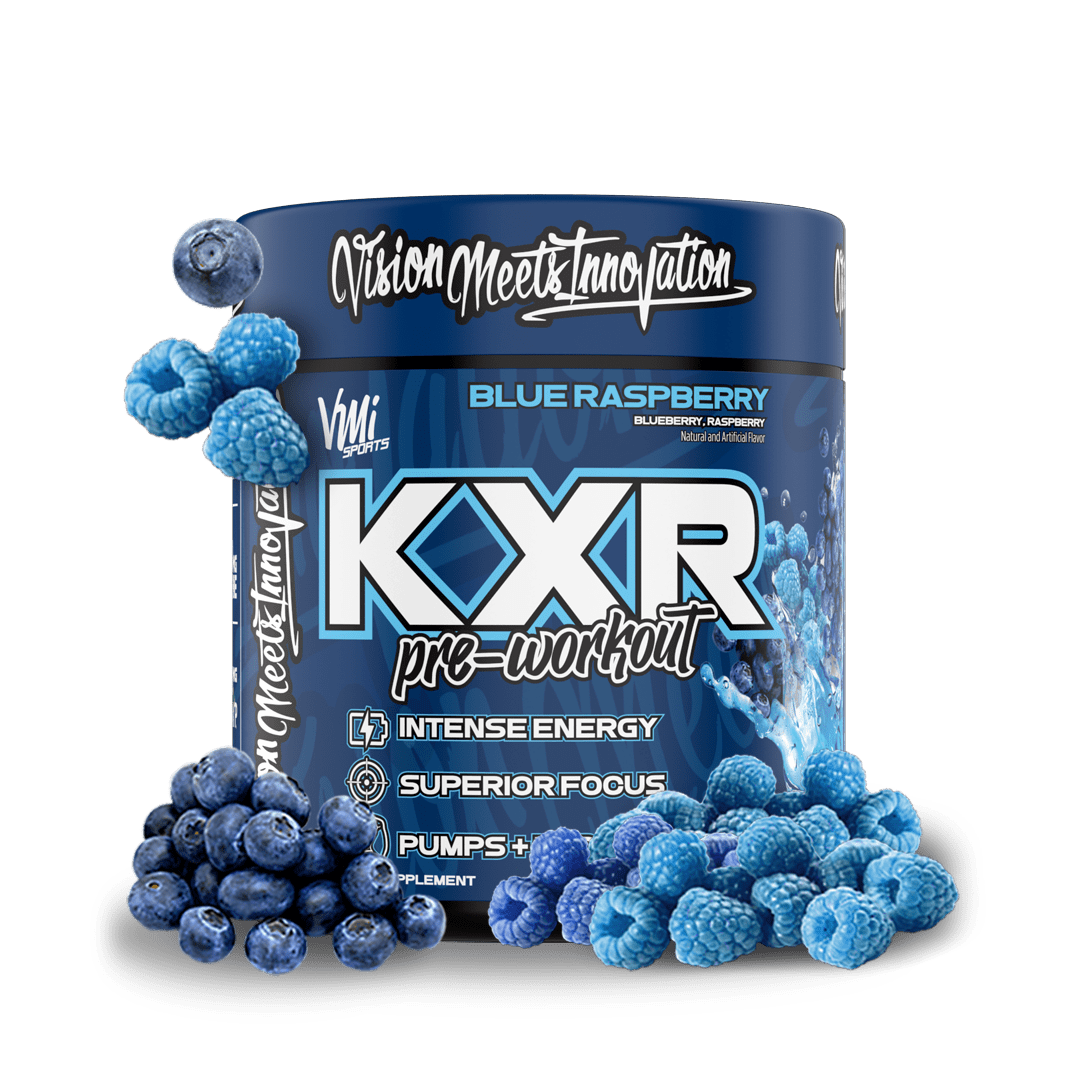 www.vmisports.com Pre workout Blue Raspberry KXR® Pre Workout 30 serving