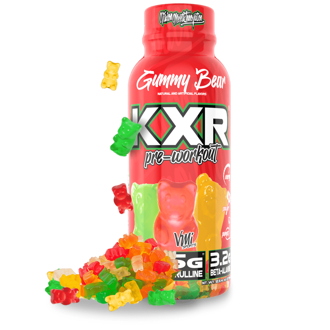 www.vmisports.com Pre workout Gummy Bear / Single Ready Drink KXR® Pre Workout