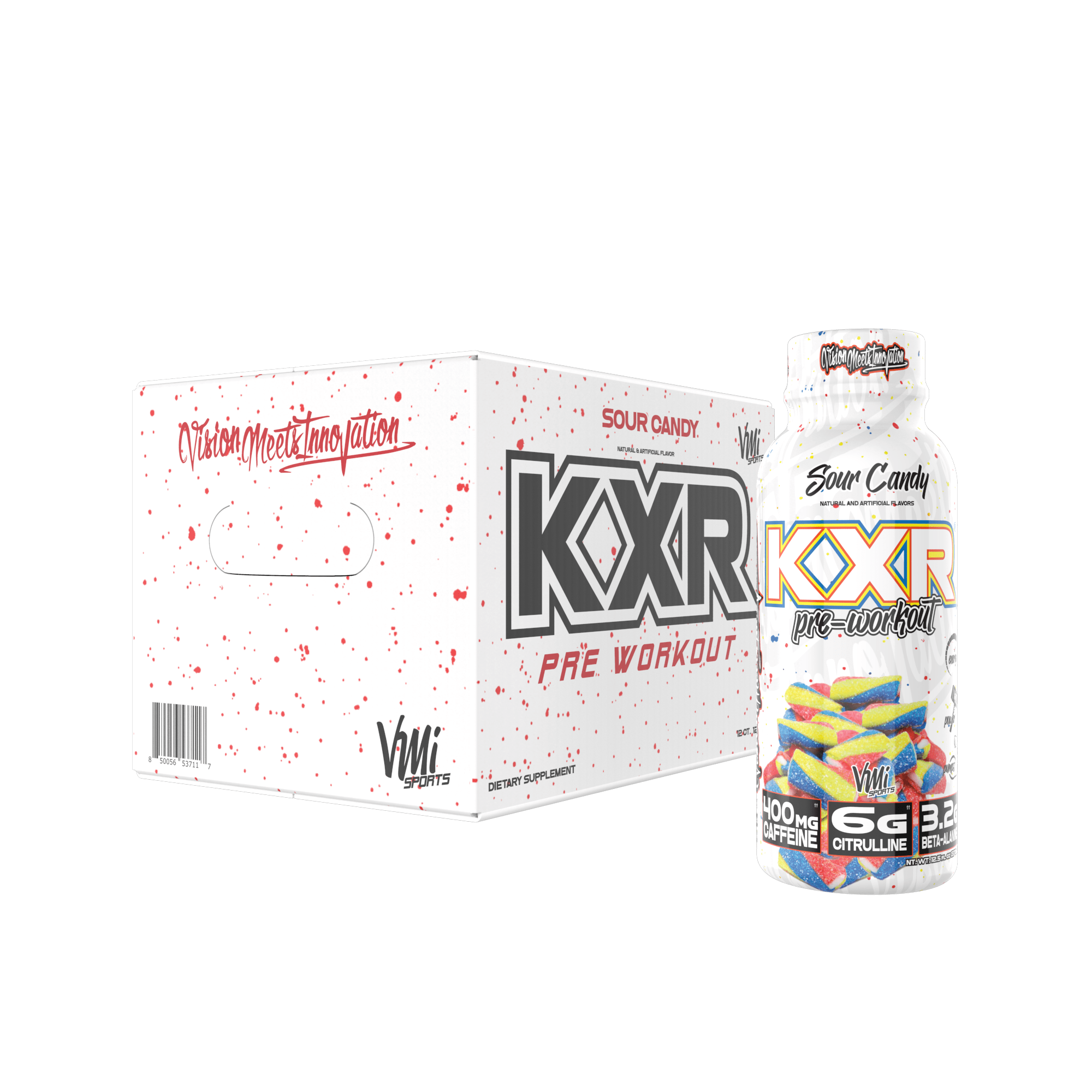 www.vmisports.com Pre workout Ready Drink 12-Pack / Sour Candy KXR® Pre Workout