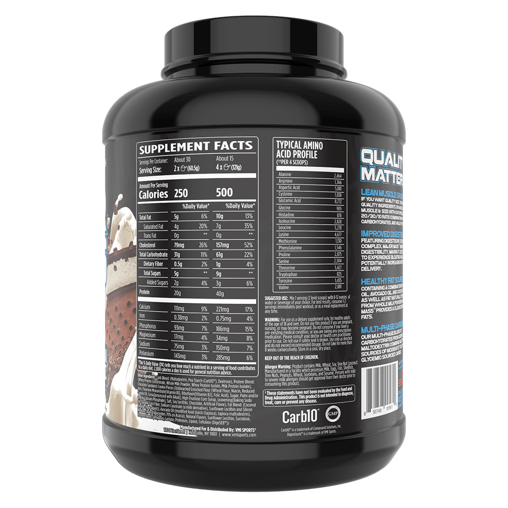 www.vmisports.com Protein MAJOR MASS™ Lean Mass Gainer