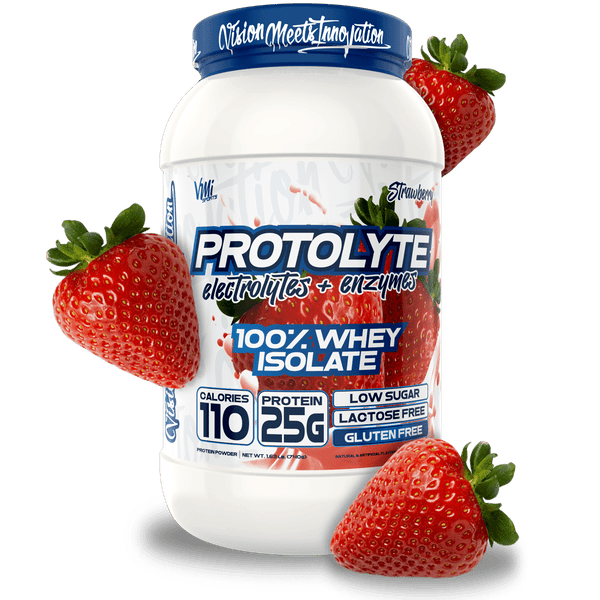 www.vmisports.com Protein Strawberry ProtoLyte® 100% Whey Isolate Protein 1.6lb