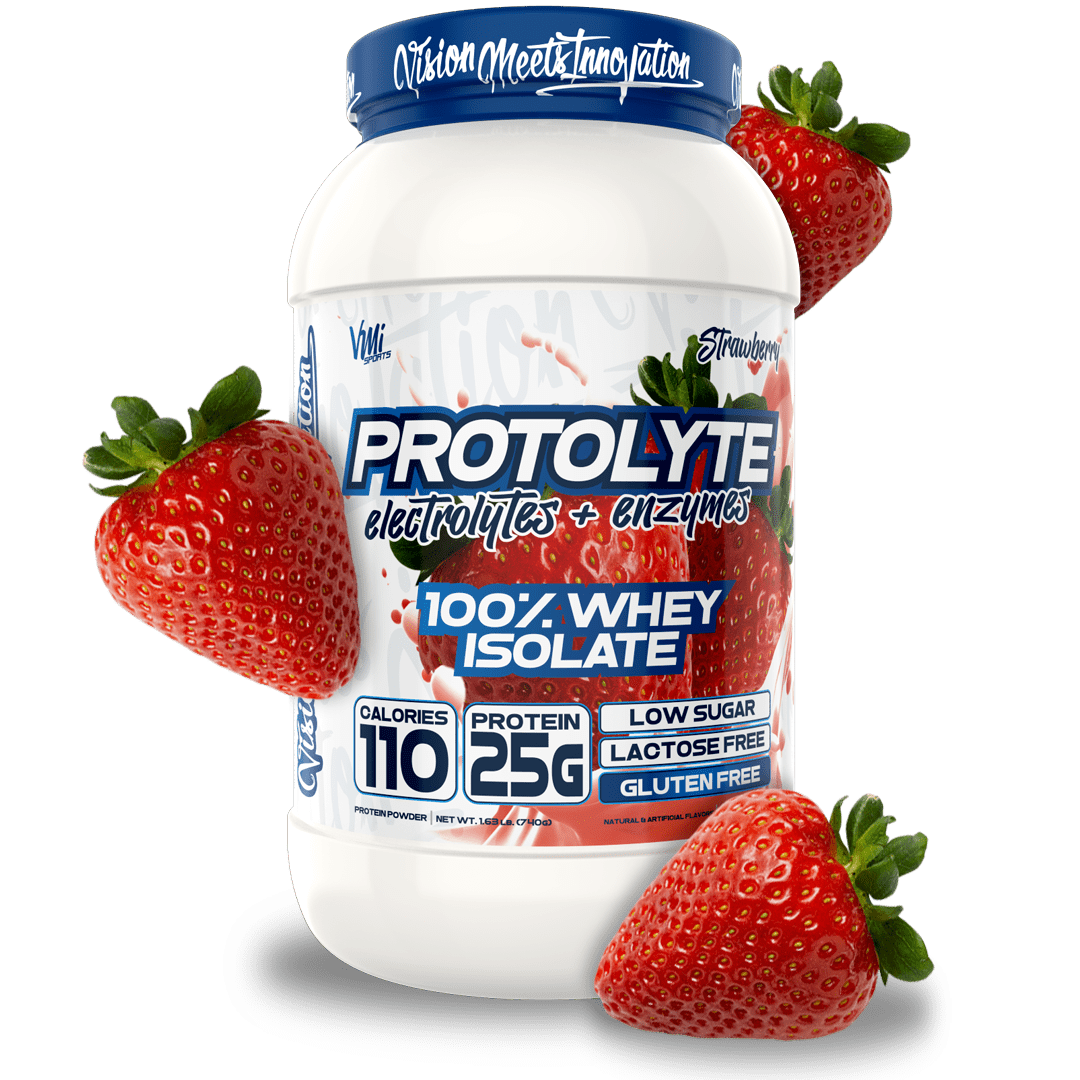 www.vmisports.com Protein Strawberry ProtoLyte® 100% Whey Isolate Protein 1.6lb