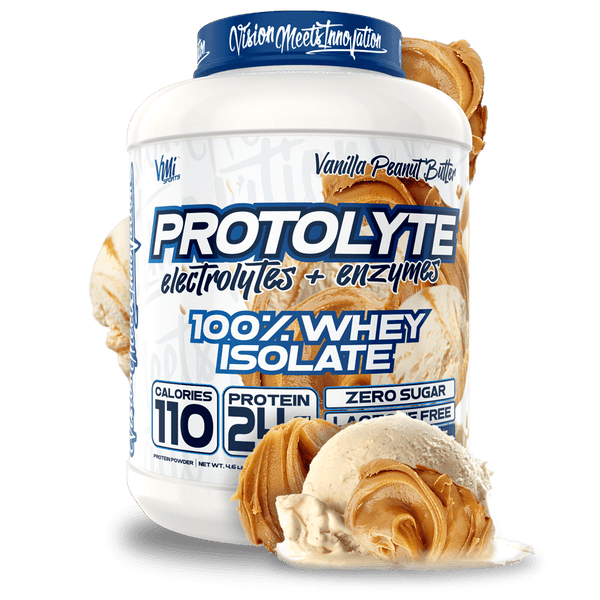 www.vmisports.com Protein Vanilla Peanut Butter / 4.6LBS (71 Servings) ProtoLyte® 100% Whey Isolate Protein